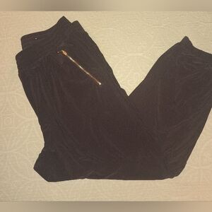 Chico's Black Jogger Pants with Gold Zipper SZ3/16+